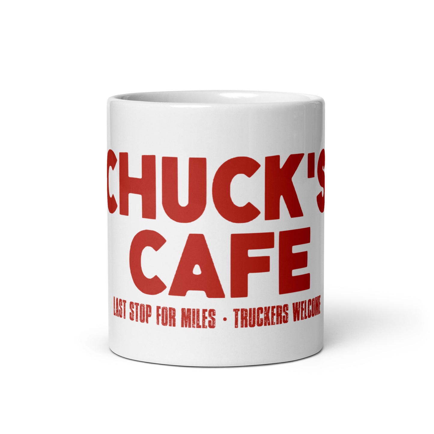 Chuck's Cafe - White Coffee Mug