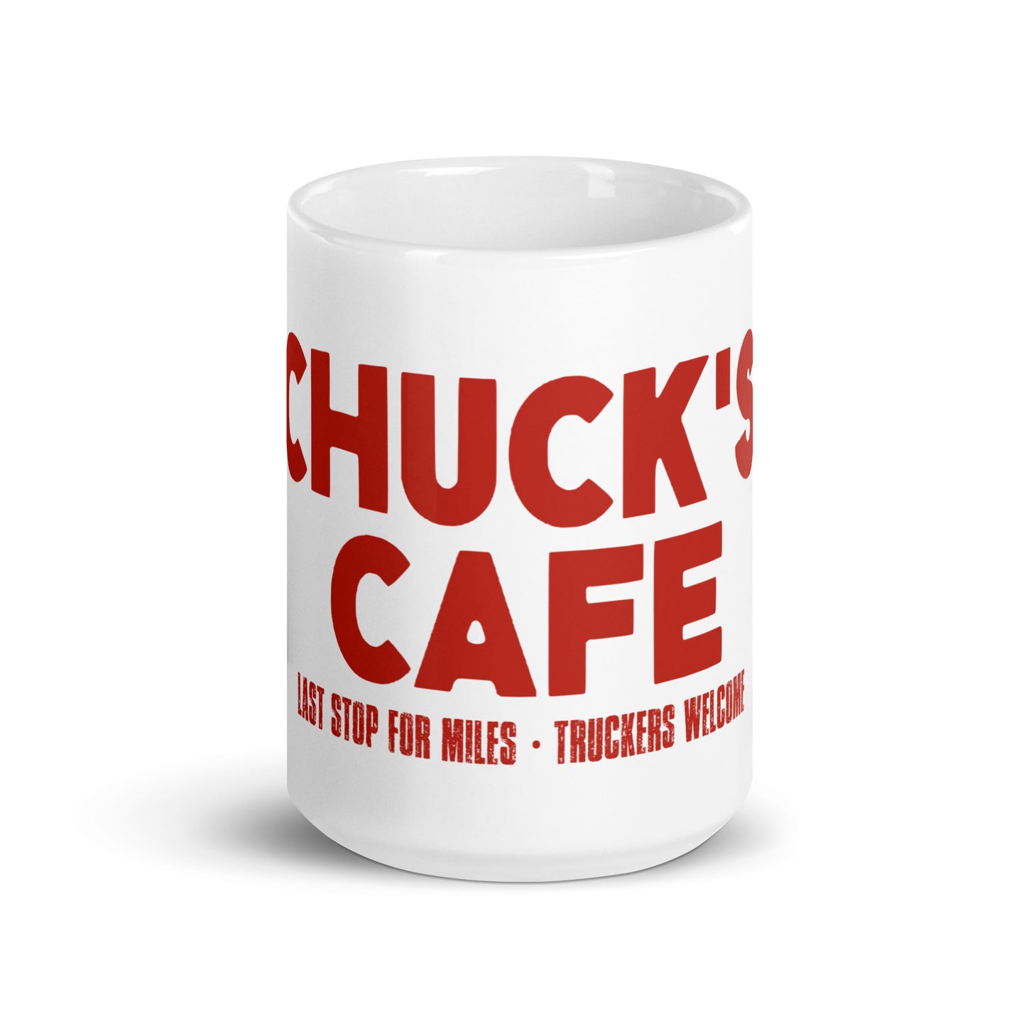 Chuck's Cafe - White Coffee Mug