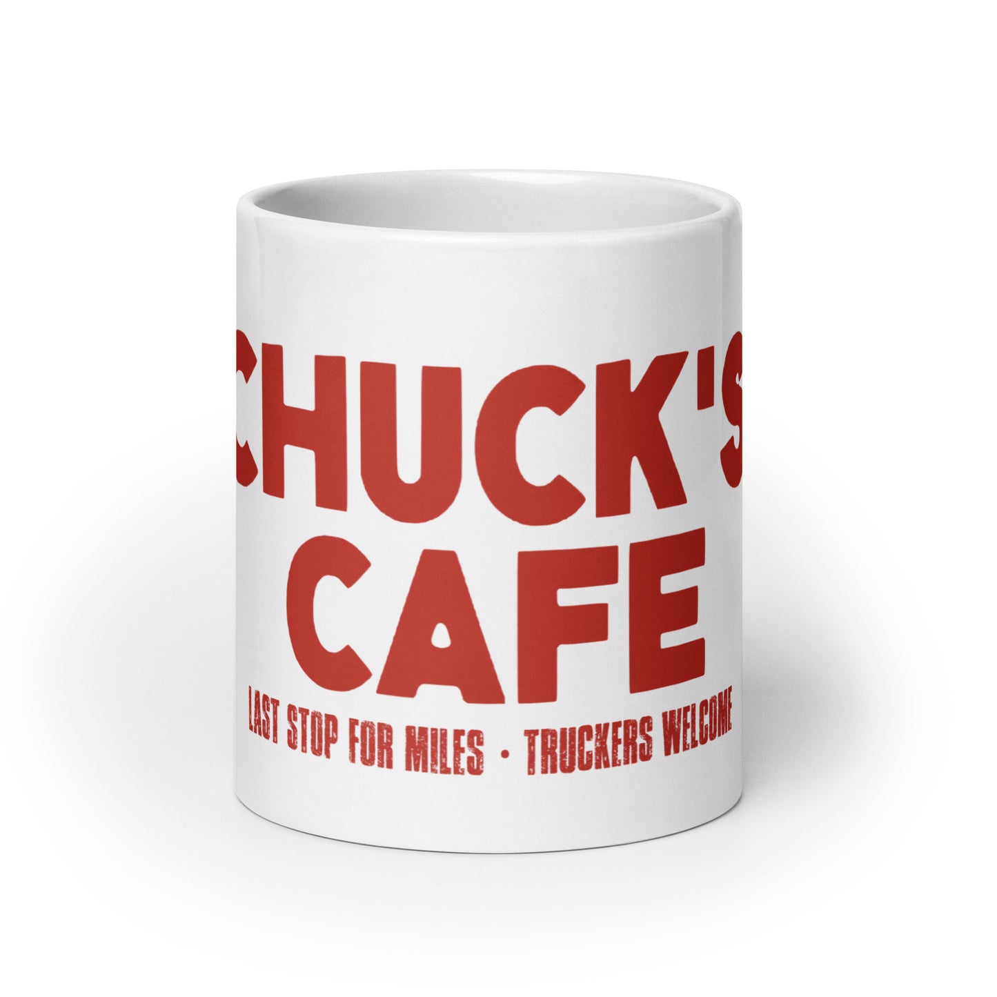 Chuck's Cafe - White Coffee Mug